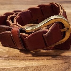 Crossroads Leather Segmented Belt Sz L